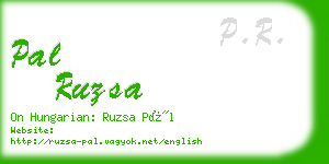 pal ruzsa business card